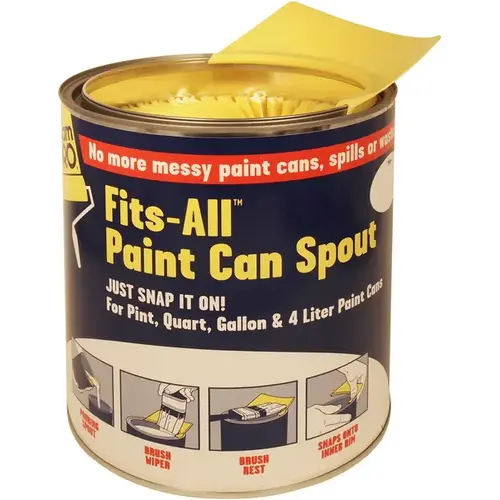 Paint Can Spout Fits-All Yellow Yellow - pack of 50 Paint Can Spout Fits-All Yellow Yellow - pack of 50