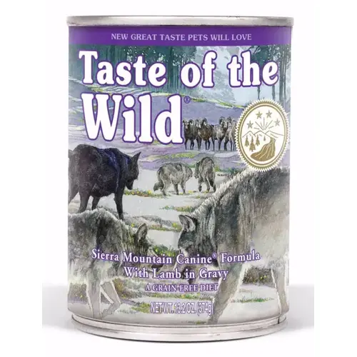 TASTE OF THE WILD SIERRA MOUNTAIN LAMB IN GRAVY DOG FORMULA - 13.2 OZ CAN - pack of 12