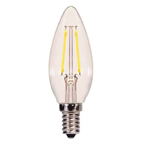 Filament LED Bulb . B11 E12 (Candelabra) Warm White 40 W Clear Pair Filament LED Bulb . B11 E12 (Candelabra) Warm White 40 W Clear Pair
