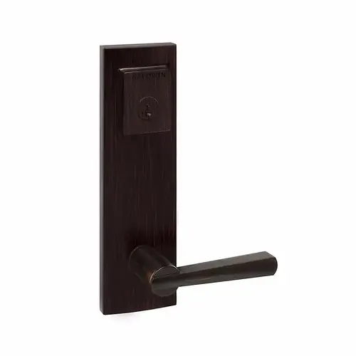 Complete Entrance Set with Single Cylinder Deadbolt with Lever by Lever Spyglass Square Design with RCAL Latch, RCS Strike, and Smart Key Venetian Bronze Finish Complete Entrance Set with Single Cylinder Deadbolt with Lever by Lever Spyglass Square Design with RCAL Latch, RCS Strike, and Smart Key Venetian Bronze Finish