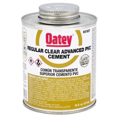 PVC Advanced Cement Regular Body Clear 16-oz