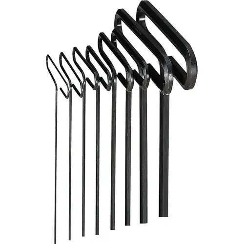 8 pc 6 inch Series Standard Grip Hex T-Key Set with Pouch Red 8 pc 6 inch Series Standard Grip Hex T-Key Set with Pouch Red