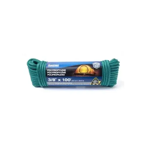 3/8" x 100 ft Polyester Rope - Waterfall Green 3/8" x 100 ft Polyester Rope - Waterfall Green
