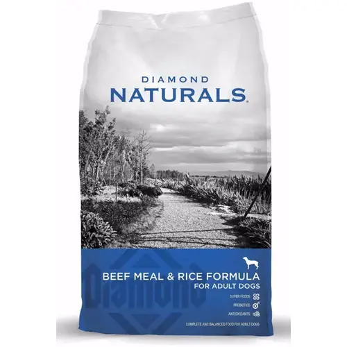 DIAMOND NATURALS BEEF & RICE FORMULA ADULT DOG FOOD 25/15 - 40 LB