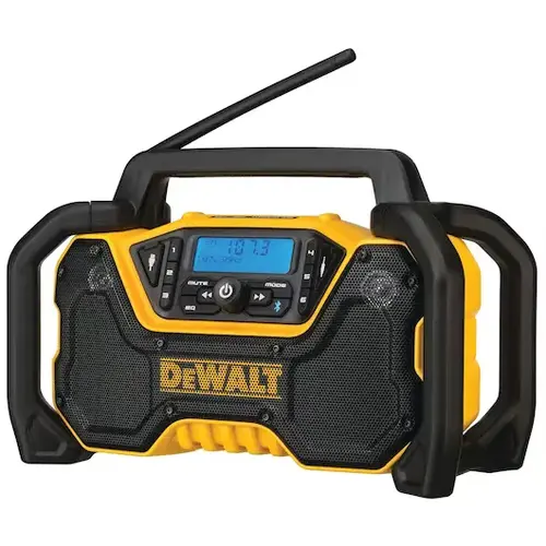 Jobsite Radio, Tool Only, Bluetooth, 10.6 hr Battery Life, 1000 ft Connectivity Range