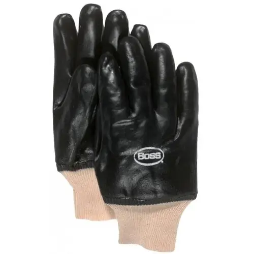 PVC COated Glove Knit Wrist Jersey Lined Pair PVC COated Glove Knit Wrist Jersey Lined Pair