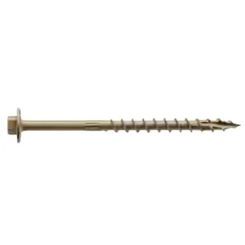 Strong-Drive SDWH Timber Screw, 4 in L, Coarse Thread, Large Hex Washer Head Tan - pack of 50 Strong-Drive SDWH Timber Screw, 4 in L, Coarse Thread, Large Hex Washer Head Tan - pack of 50