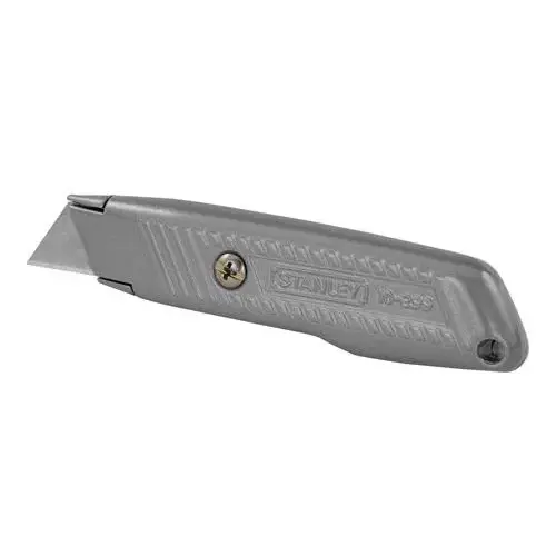 Utility Knife, 2-7/16 in L Blade, 3 in W Blade, HCS Blade, Contour-Grip Handle, Gray Handle