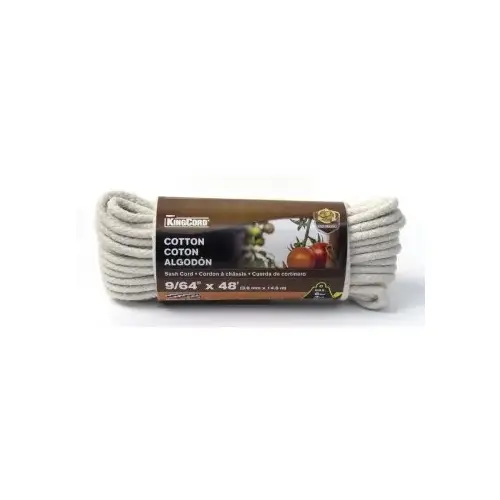 Cotton Multi-Purpose Cord, 9/64" x 48 ft Cotton Multi-Purpose Cord, 9/64" x 48 ft