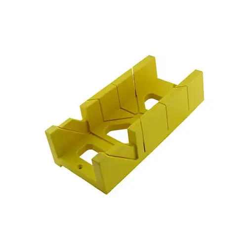 GREAT NECK MITRE BOX, PLASTIC, 12 IN Yellow GREAT NECK MITRE BOX, PLASTIC, 12 IN Yellow