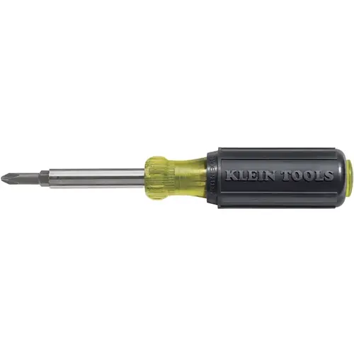 Klein 5-in-1 Screwdriver/Nut Driver, Yellow and Black