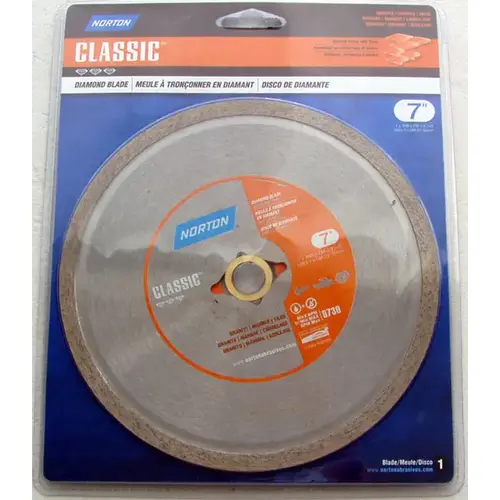 Continuous Rim Diamond Saw Blade Classic 7 D X 5/8 and 7/8 S Classic Diamond Continuous Rim Diamond Saw Blade Classic 7 D X 5/8 and 7/8 S Classic Diamond