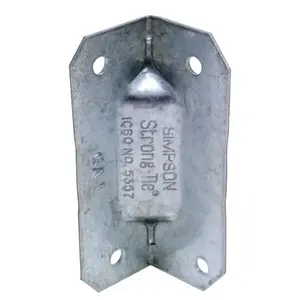 SIMPSON STRONG-TIE CO GA1 GA Gusset Angle, 2-3/4 in H, Steel, Galvanized/Zinc