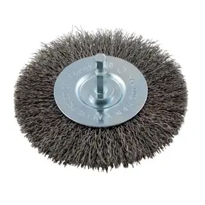 Forney 72740 Wire Wheel Brush, 4 in Dia, 0.008 in Dia Bristle