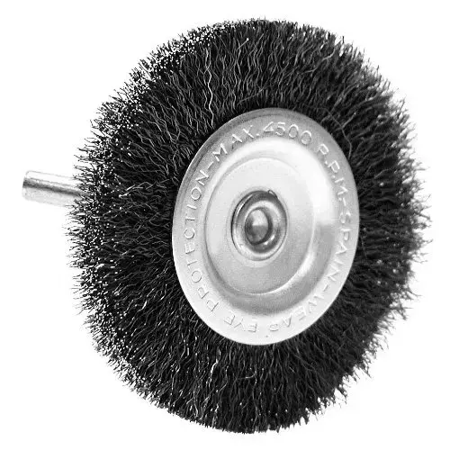 Wire Wheel Brush 2-1/2" Crimped Steel 4500 rpm Pair Wire Wheel Brush 2-1/2" Crimped Steel 4500 rpm Pair
