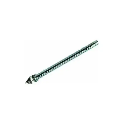 Glass/Tile Drill Bit 1/4" X 4" L Carbide Tipped Straight Shank Glass/Tile Drill Bit 1/4" X 4" L Carbide Tipped Straight Shank