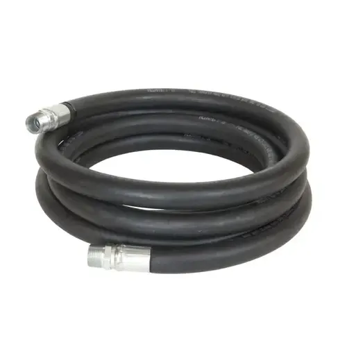 Fuel Transfer Hose Male, 20 ft L, Neoprene, Black