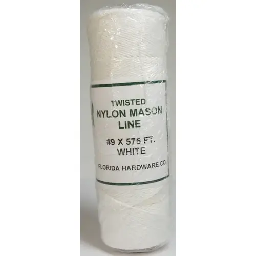 Twisted Nylon Mason Twine-White #9 x 575ft Twisted Nylon Mason Twine-White #9 x 575ft