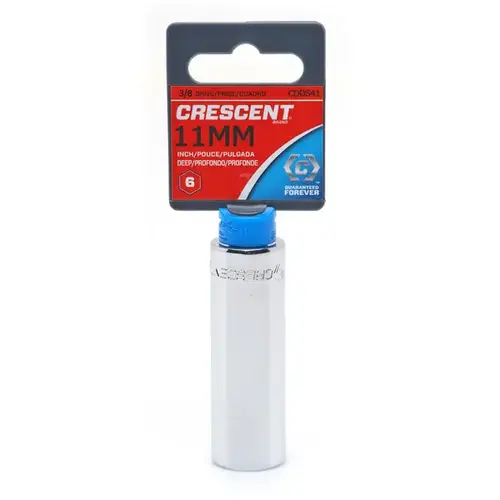 Crescent 3/8" Drive 6 Point Deep Metric Socket 11mm Crescent 3/8" Drive 6 Point Deep Metric Socket 11mm