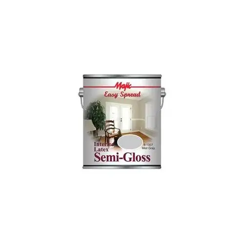 Interior Wall Paint, Semi-Gloss, Mist Gray, 1 gal Can Interior Wall Paint, Semi-Gloss, Mist Gray, 1 gal Can