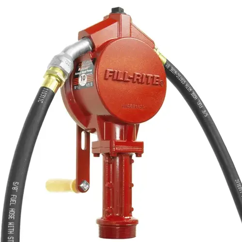 Rotary Hand-Operated Fuel Transfer Pump with Nozzle Spout Rotary Hand-Operated Fuel Transfer Pump with Nozzle Spout