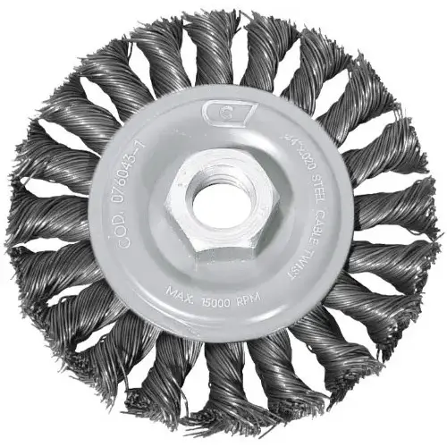 Wire Wheel Brush 4" Knot Steel 20000 rpm Wire Wheel Brush 4" Knot Steel 20000 rpm