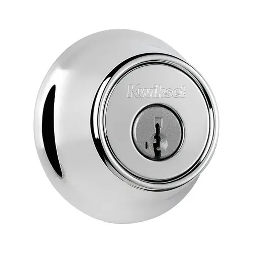 Double Cylinder Deadbolt with New Chassis SmartKey with RCAL Latch and RCS Strike Bright Chrome Finish