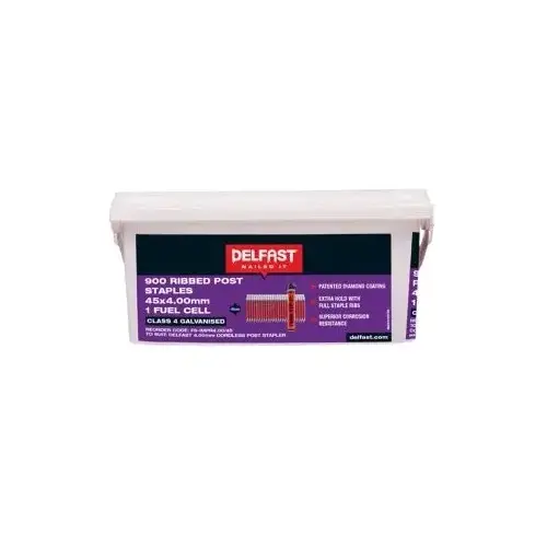 1-3/4" Delfast Fence Staples - 9 gauge 900+Fuel cell 1-3/4" Delfast Fence Staples - 9 gauge 900+Fuel cell