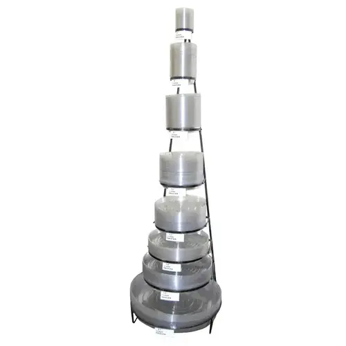 Clear Vinyl Plant Saucer Metal Display with 8 Tiers Clear Vinyl Plant Saucer Metal Display with 8 Tiers