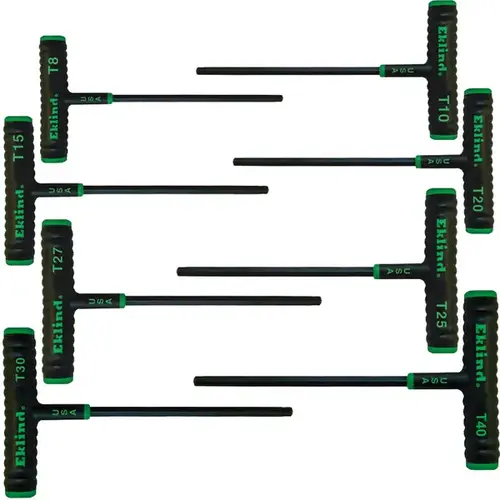 8-Pc. Power-T T-Handle Torx Star Key Set, 6-In. Arms, With Pouch 8-Pc. Power-T T-Handle Torx Star Key Set, 6-In. Arms, With Pouch