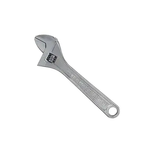Adjustable Wrench SAE 8" L Silver Adjustable Wrench SAE 8" L Silver