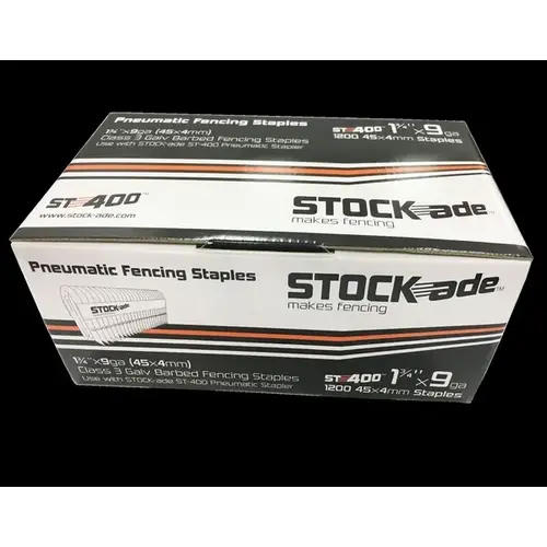 STOCKADE 1-3/4" 9 GAUGE FENCE STAPLES pack of 1000 STOCKADE 1-3/4" 9 GAUGE FENCE STAPLES pack of 1000