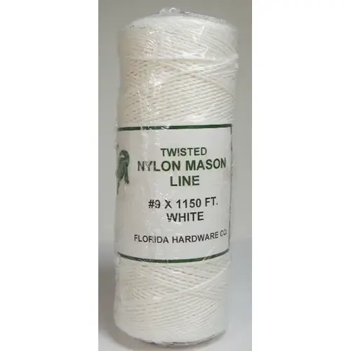 Twisted Nylon Mason Twine-White 9# x 1150ft Twisted Nylon Mason Twine-White 9# x 1150ft