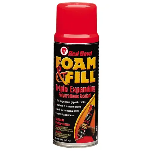 Foam & Fill Foam Sealant, Champagne, 12 oz Aerosol Can