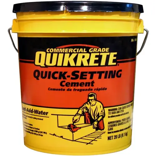 QUIKRETE Quick-Setting Cement 20 lbs Brown/Gray QUIKRETE Quick-Setting Cement 20 lbs Brown/Gray