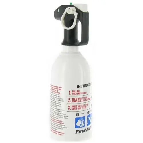 Fire Extinguisher, 1.4 lb Capacity, Sodium Bicarbonate, 5-B:C Class, Wall Mounting White