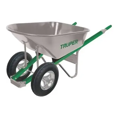 Truper Tru Tough Steel Wheelbarrow Black