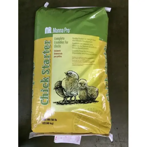 Manna Pro Chick Starter Crumble - Medicated - 50lbs. bag Manna Pro Chick Starter Crumble - Medicated - 50lbs. bag