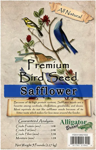 Alligator Brand Bird Seed - Premium Safflower 5-lbs 08621642