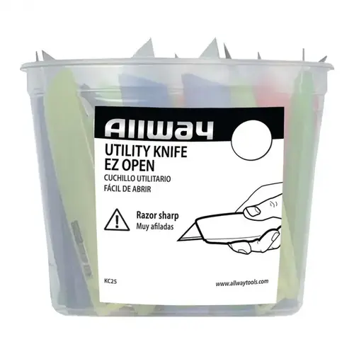Allway Poly Pro Plastic Utility Knife (25/Bucket) Allway Poly Pro Plastic Utility Knife (25/Bucket)