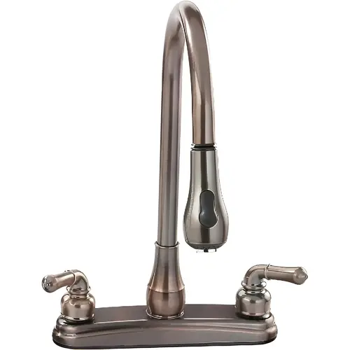 8 in. Non-Metal Kitchen Sink Faucet with 2 Handles - Oil Rubbed Bronze 8 in. Non-Metal Kitchen Sink Faucet with 2 Handles - Oil Rubbed Bronze