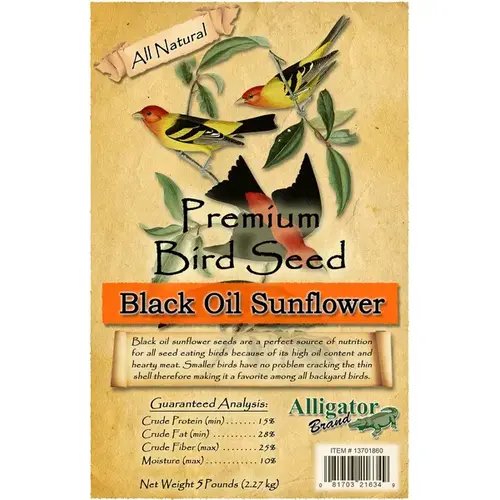 Bird Seed - Premium Black Oil Sunflower 5-lbs Bird Seed - Premium Black Oil Sunflower 5-lbs