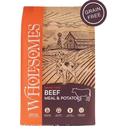 Wholesomes Grain-Free Beef Meal & Potatoes - 35 lbs. Bag Wholesomes Grain-Free Beef Meal & Potatoes - 35 lbs. Bag
