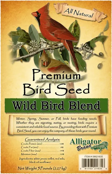 Alligator Brand Bird Seed - Premium Wild Bird Blend 5-lbs 08621635