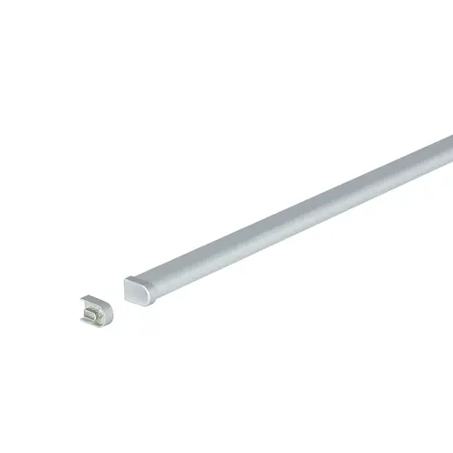Grooved Profile, Backsplash Railing System 47 1/4" Length: (47 1/4") 1,200 mm Gray, Grooved profile strip, end cap and connector: Nickel plated matt Cover: Bright Grooved Profile, Backsplash Railing System 47 1/4" Length: (47 1/4") 1,200 mm Gray, Grooved profile strip, end cap and connector: Nickel plated matt Cover: Bright