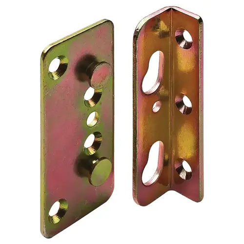 TOMMO Bed Fitting, 85 mm Yellow galvanized Yellow chromatized