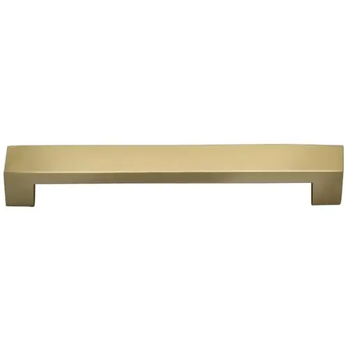 4" Center to Center Square Modern Cabinet Pull Satin Brass Finish 4" Center to Center Square Modern Cabinet Pull Satin Brass Finish