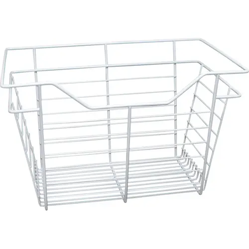 Wire Closet Basket, with Full Extension Slides White, 12" x 17" x 11", with white 12" slides Wire Closet Basket, with Full Extension Slides White, 12" x 17" x 11", with white 12" slides