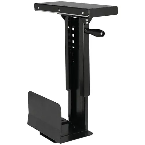 CPU Holder, with Swivel and Extension (5 1/2 - 9 1/4") 140 - 235 mm width adjustment Black, Epoxy-coated CPU Holder, with Swivel and Extension (5 1/2 - 9 1/4") 140 - 235 mm width adjustment Black, Epoxy-coated