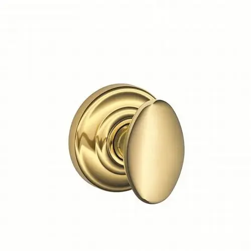 Siena Knob with Andover Rose Half Dummy Bright Brass Finish Siena Knob with Andover Rose Half Dummy Bright Brass Finish